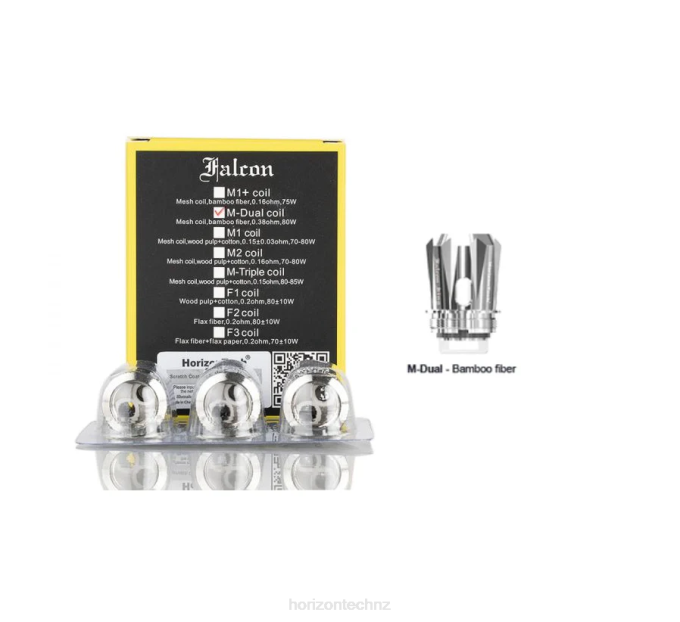 HorizonTech Falcon Coils (3-Pack) M-Dual Mesh Coil 0.38ohm J2NZ165 Horizontech Vape Kit