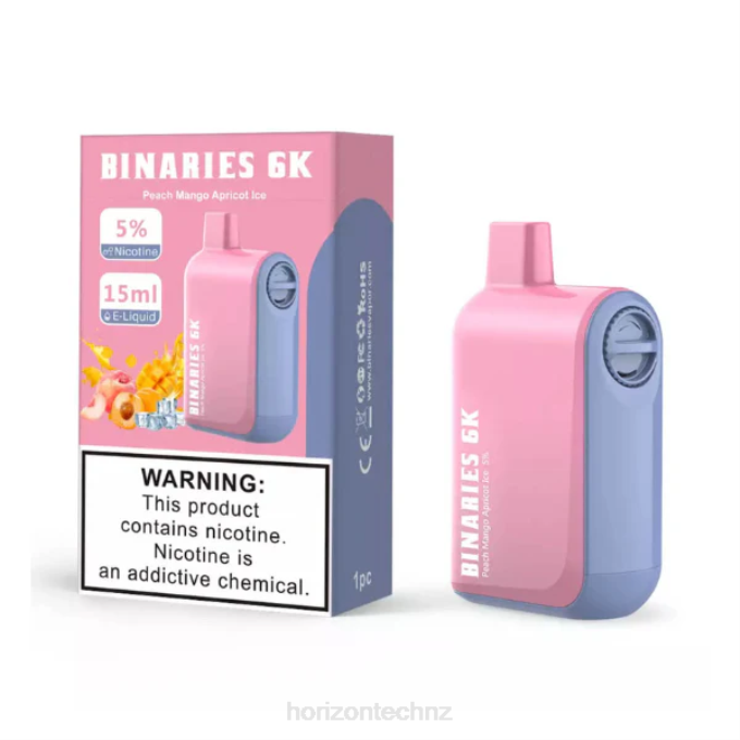 HorizonTech Binaries Cabin Disposable 15mL Peach Mango Apricot Ice J2NZ52 Horizontech Wellington