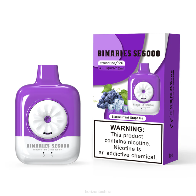 HorizonTech Binaries Cabin Disposable SE 12mL Blackcurrant Grape Ice J2NZ140 Horizon Tech Vape Tank