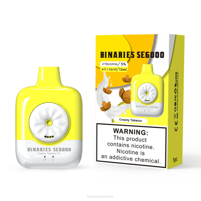 HorizonTech Binaries Cabin Disposable SE 12mL Creamy Tobacco J2NZ151 Horizontech NZ