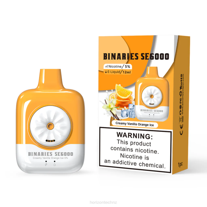 HorizonTech Binaries Cabin Disposable SE 12mL Creamy Vanilla Orange Ice J2NZ152 Horizontech Wellington