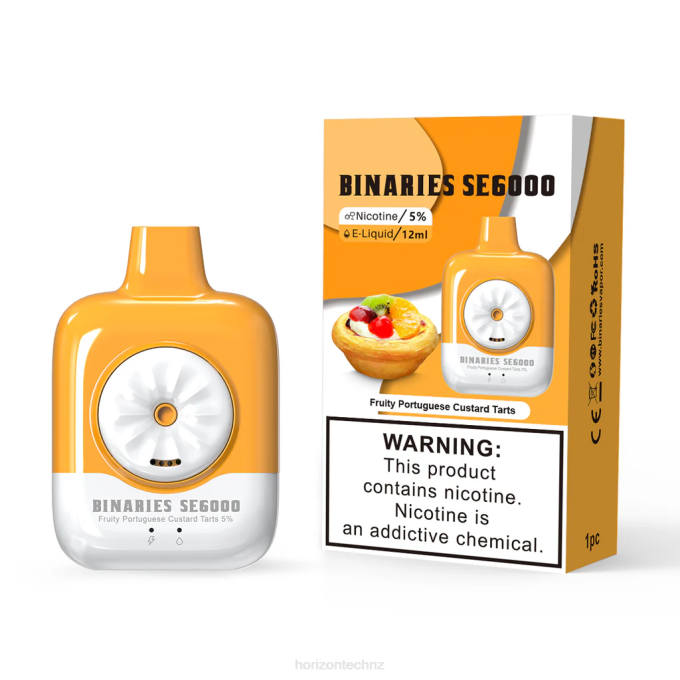 HorizonTech Binaries Cabin Disposable SE 12mL Fruity Portuguese Custard Tarts J2NZ137 Horizon Tech Vape