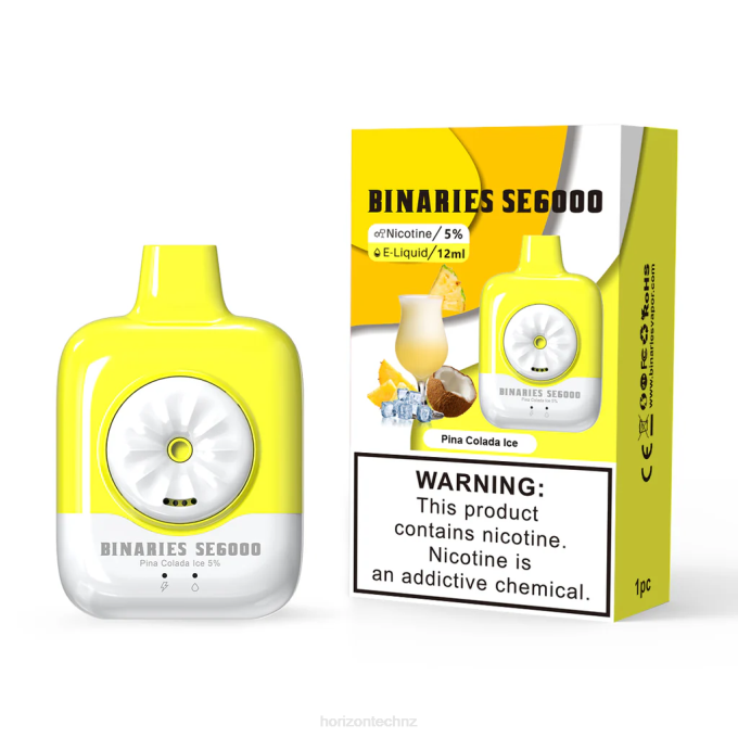 HorizonTech Binaries Cabin Disposable SE 12mL Pina Colada Ice J2NZ129 Horizon Tech Vape Coils