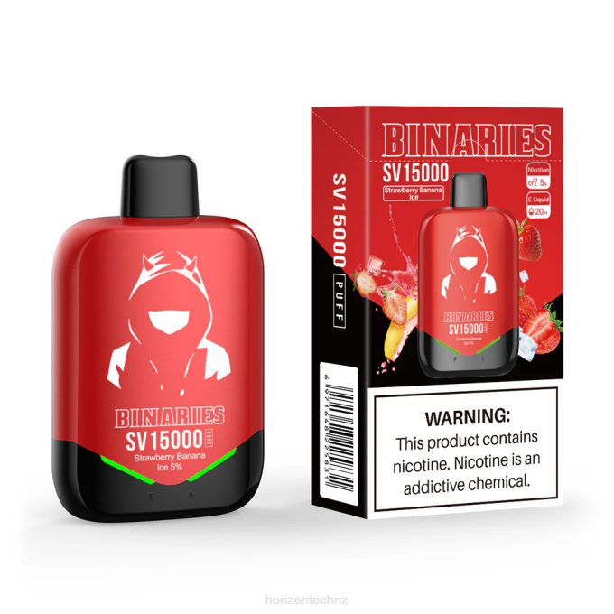 HorizonTech Binaries Cabin Disposable SV Strawberry Banana Ice J2NZ93 Horizontech Vape NZ