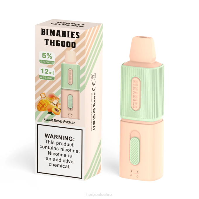 HorizonTech Binaries Cabin TH6000 Disposable 12mL Apricot Mango Peach Ice J2NZ104 Horizontech Vape