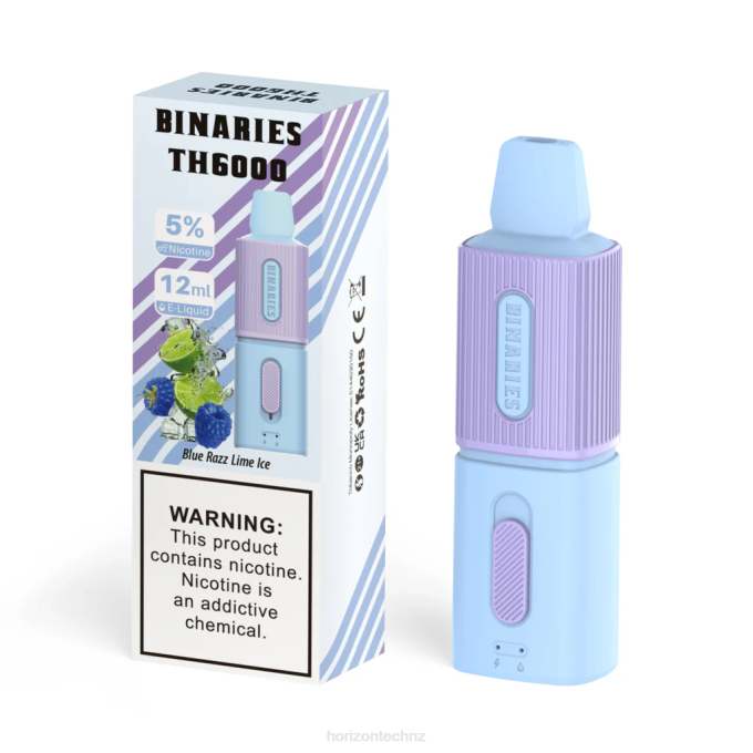 HorizonTech Binaries Cabin TH6000 Disposable 12mL Blue Razz Lime Ice J2NZ106 Horizontech Disposable Vape