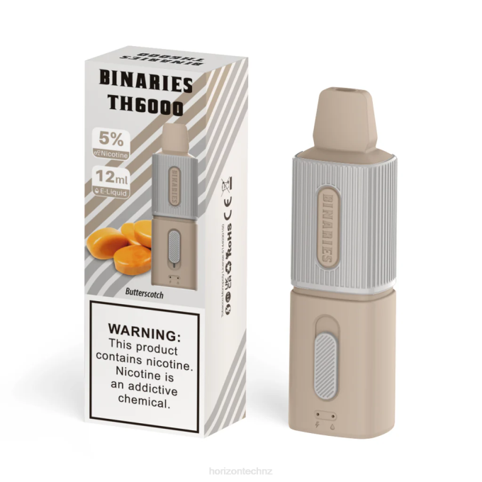 HorizonTech Binaries Cabin TH6000 Disposable 12mL Butterscotch J2NZ103 Horizontech Vape NZ