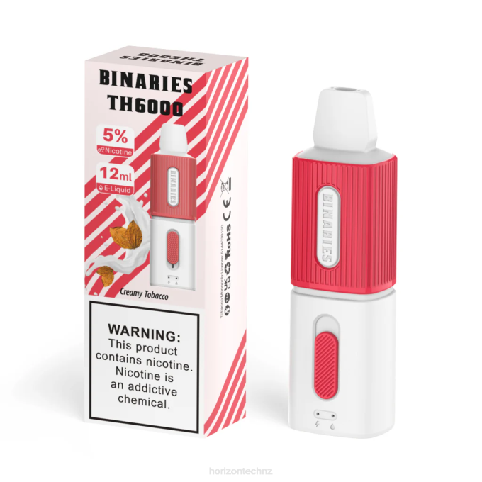 HorizonTech Binaries Cabin TH6000 Disposable 12mL Creamy Tobacco J2NZ122 Horizontech Wellington