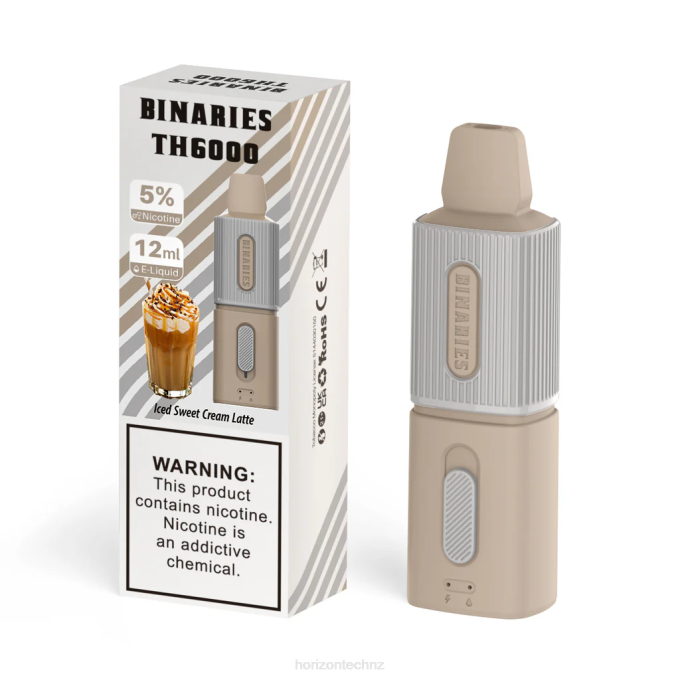 HorizonTech Binaries Cabin TH6000 Disposable 12mL Iced Sweet Cream Latte J2NZ124 Horizontech Vape