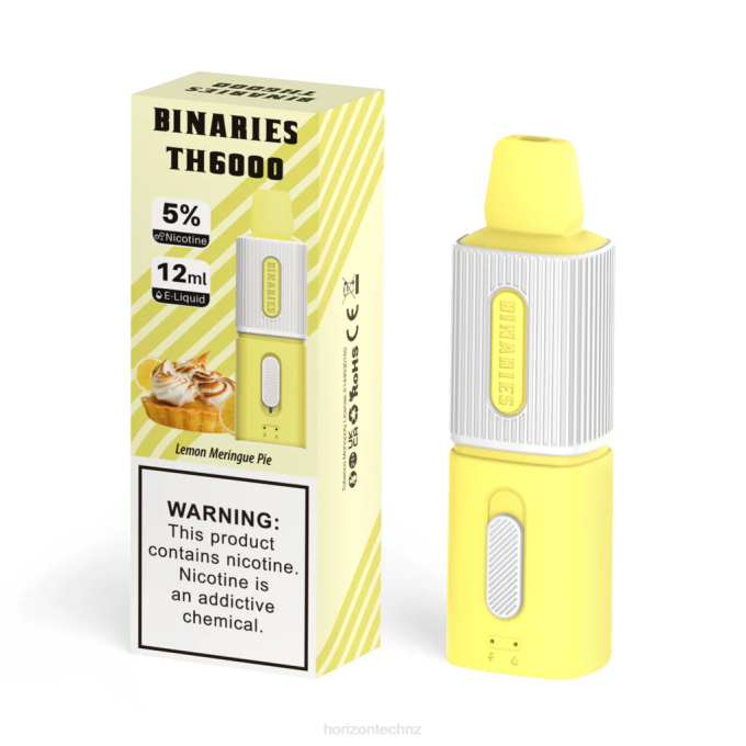HorizonTech Binaries Cabin TH6000 Disposable 12mL Lemon Meringue Pie J2NZ101 Horizontech NZ