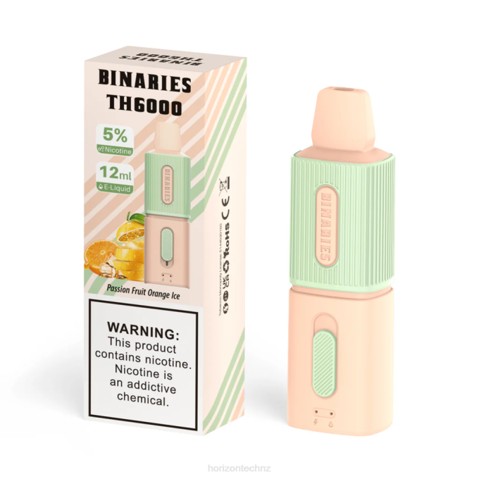 HorizonTech Binaries Cabin TH6000 Disposable 12mL Passion Fruit Orange Ice J2NZ112 Horizontech Wellington