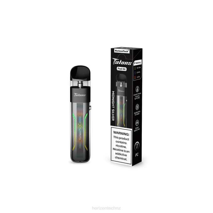 HorizonTech Talons Pod System Midnight Silver J2NZ196 Horizontech Vape